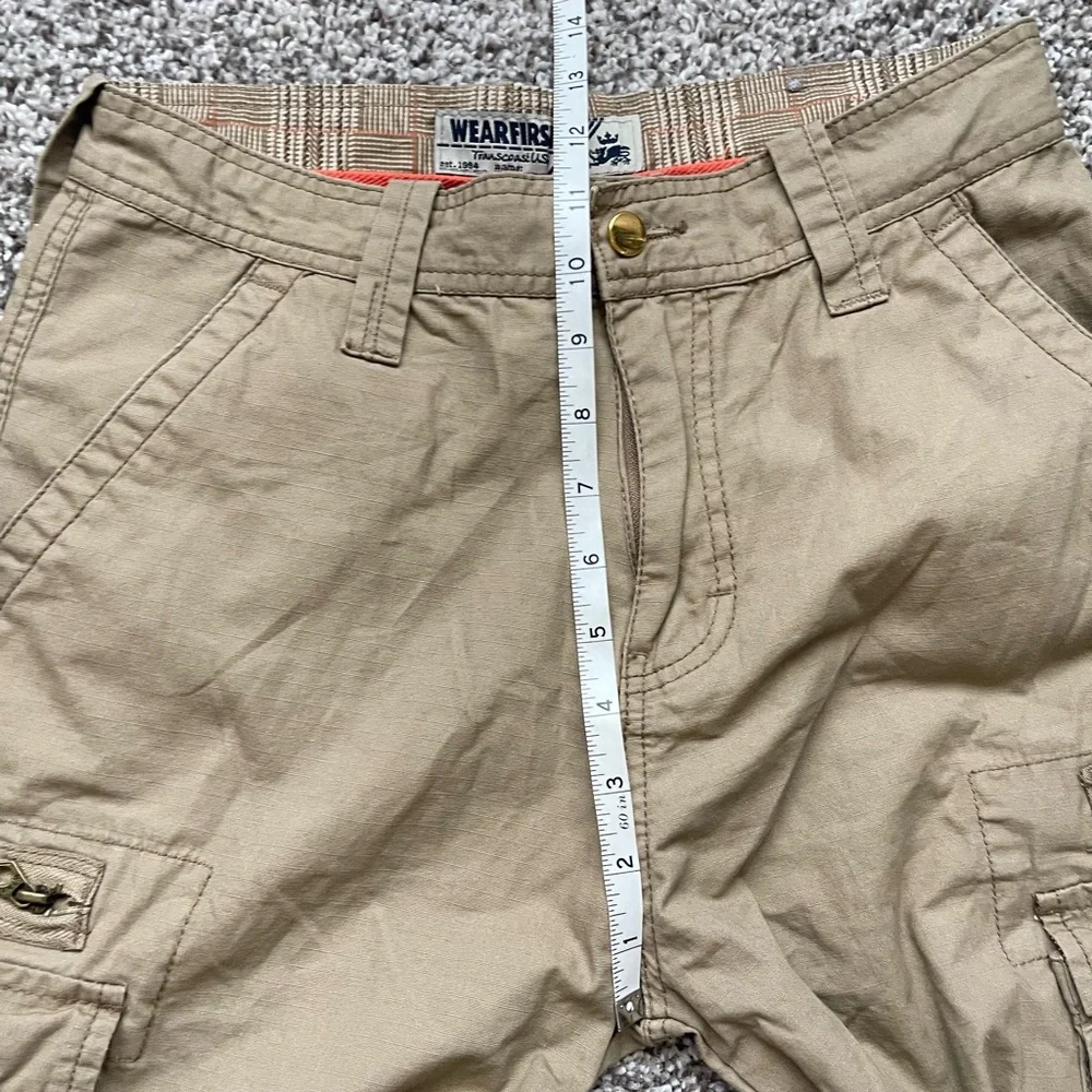 Wear First Tan Casual Cargo Pants with Relaxed Fit Boys Size 16